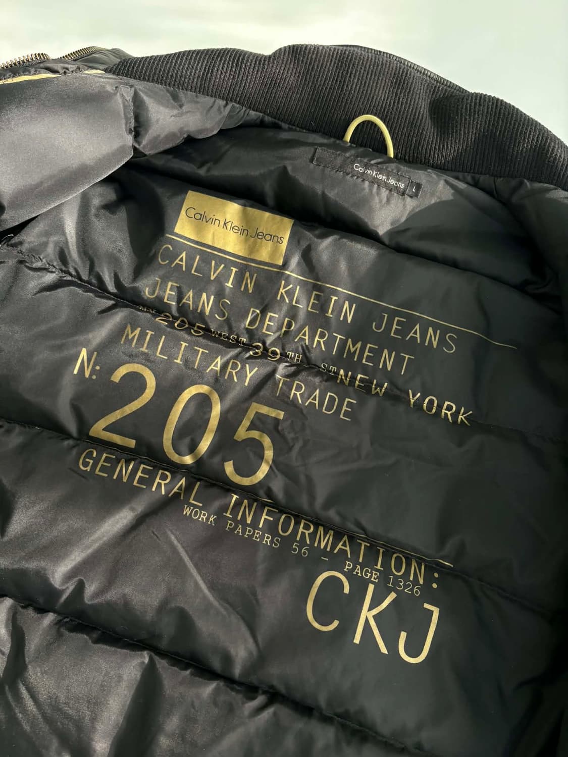 [L] 캘빈클라인 진스 00s 유틸리티 다운 푸퍼 패딩 해링턴 자켓 상품이미지5