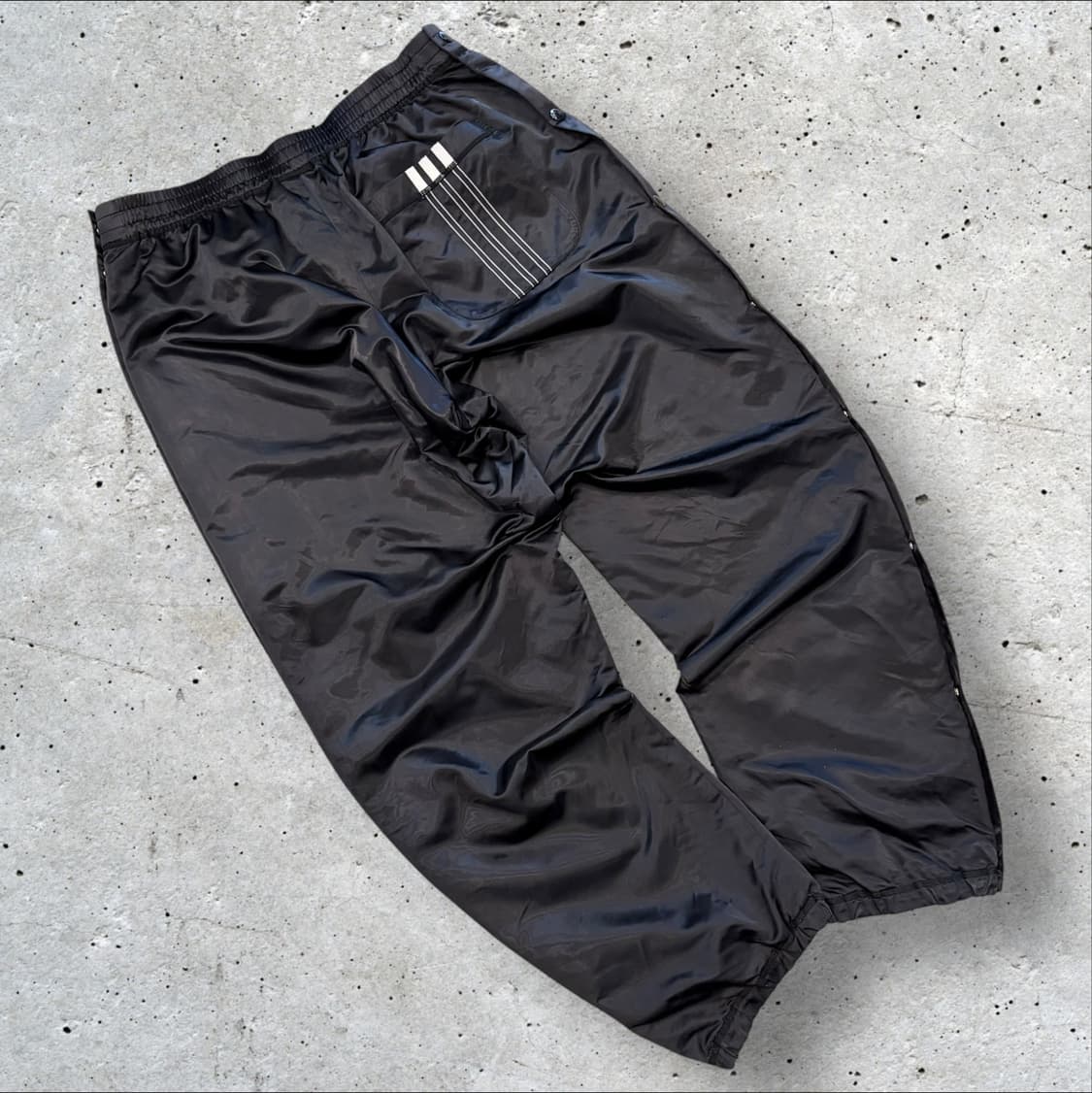 [L] 아디다스 알렉산더왕 유광 블랙 트랙 바지 스냅 버튼 C717 상품이미지2