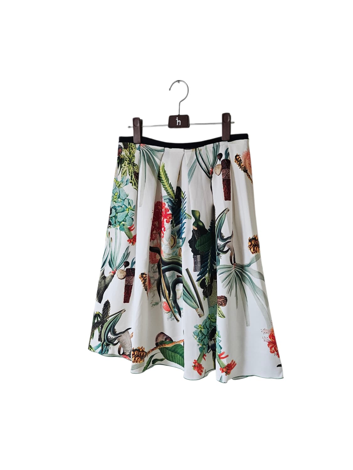 티렌 THYREN 패턴 네오플랜 플리츠 미디스커트 55(1/2) 상품이미지6