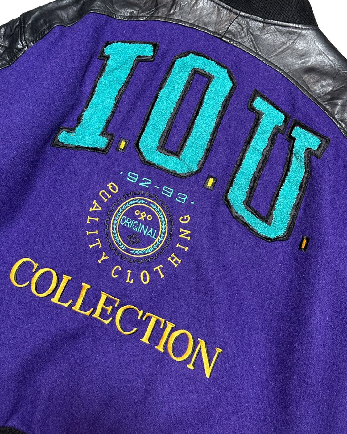 90s I.O.U Collection 리얼 레더 울 바시티 자켓 상품이미지8