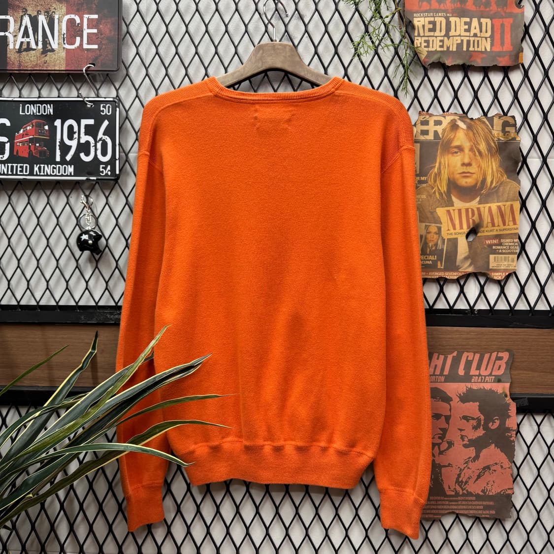 폴로 랄프로렌 니트 블랙 포니 로고 포인트 오렌지 상품이미지2