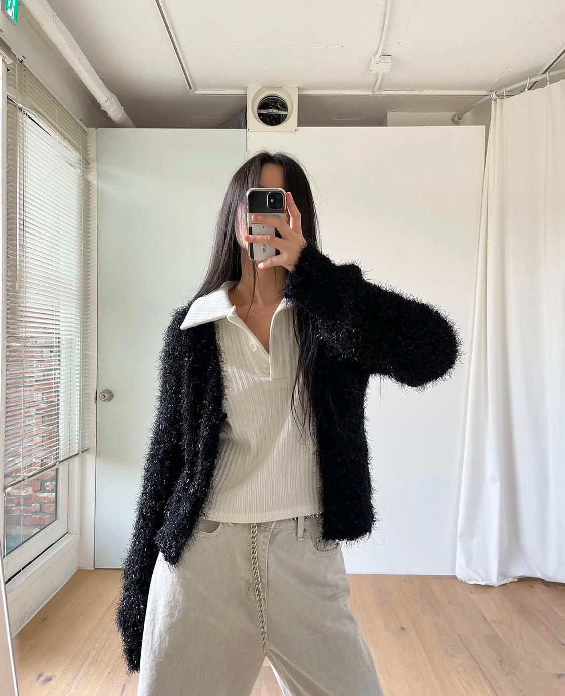 이너뮤트 트윙클 퍼 가디건  상품이미지2