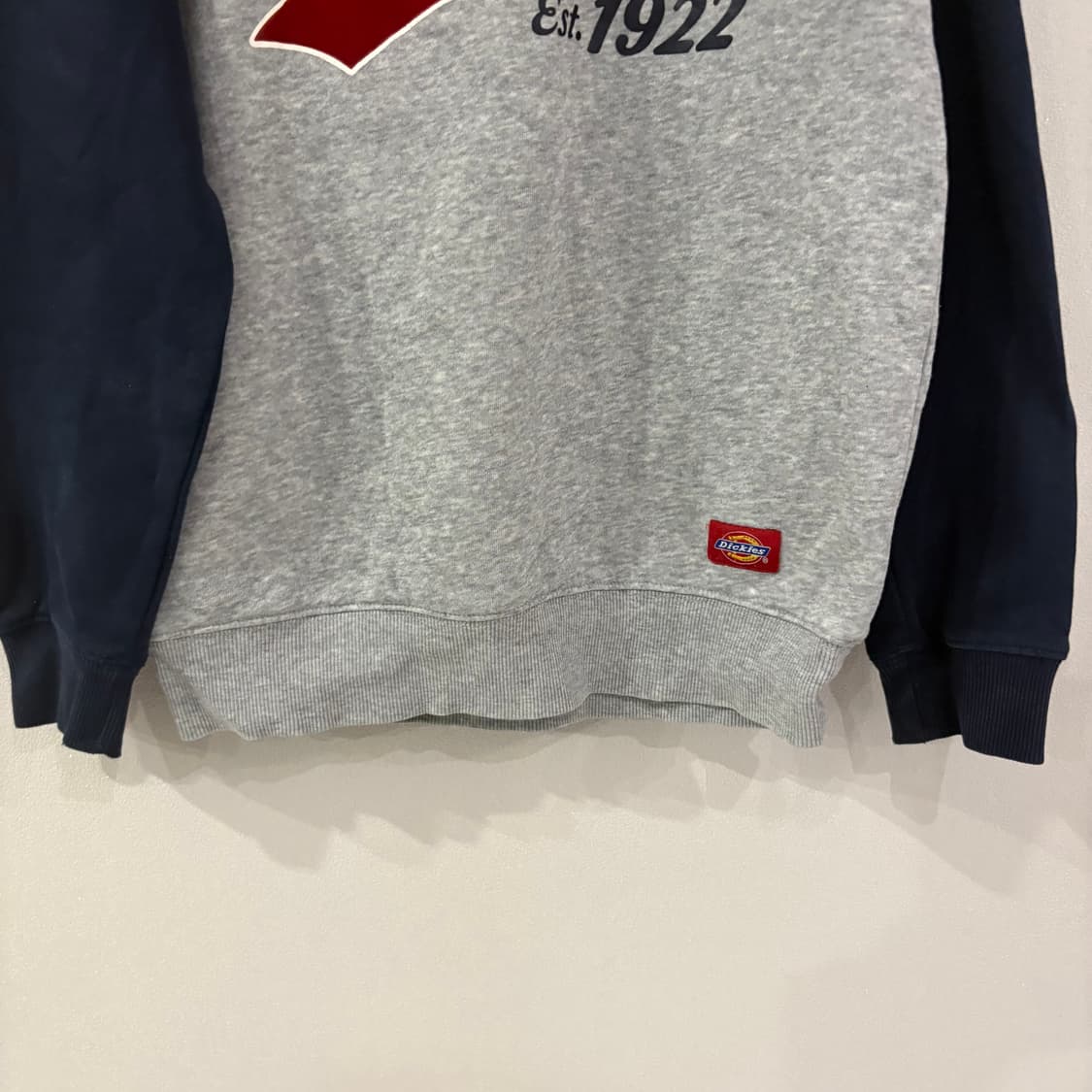 디키즈 1922 로고 맨투맨 회색 네이비 xs 상품이미지2