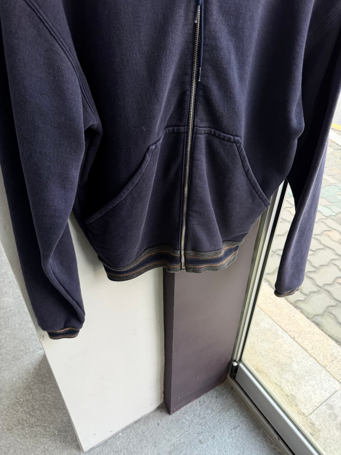 S/ 프라다 백로고 코튼 후디 집업 상품이미지5