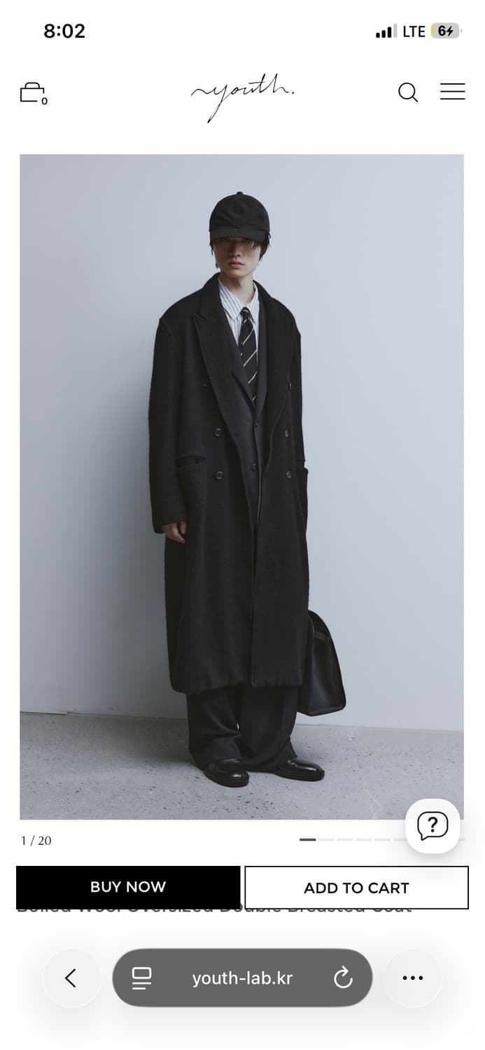 유스 24fw 보이드울 더블 브레스티드 상품이미지1