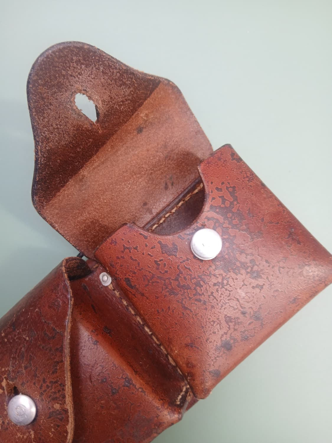 빈티지 스위스군 가죽 파우치 상품이미지4