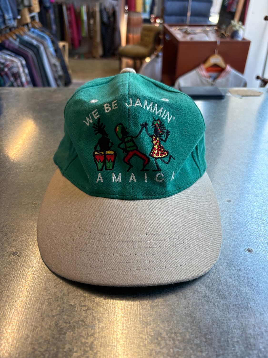 자메이카 자수 빈티지 투톤 캡 상품이미지1