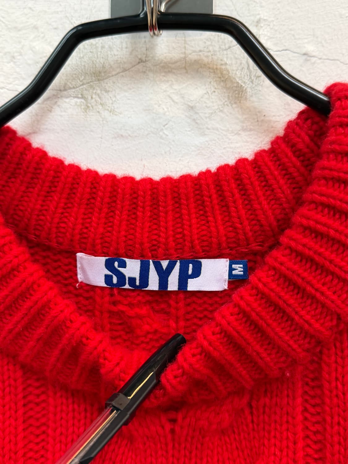 SJYP 레드 케이블 니트 M 상품이미지2