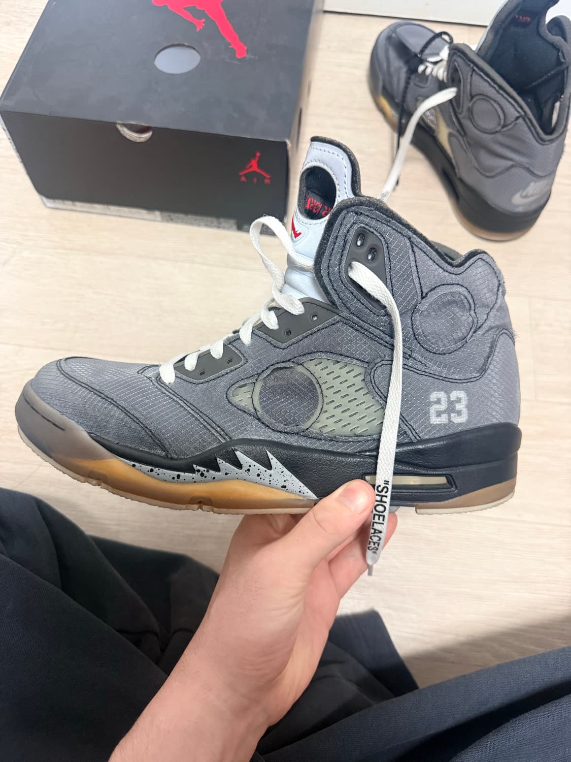 나이키 오프화이트 조던5 모슬린 280 상품이미지4