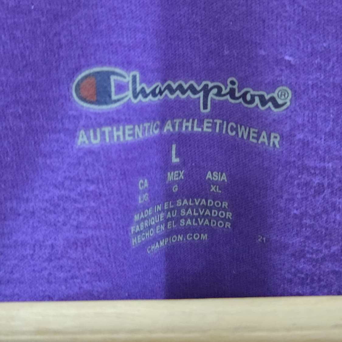 챔피온 스펠로고 프린팅 반팔티 퍼플 L  상품이미지3