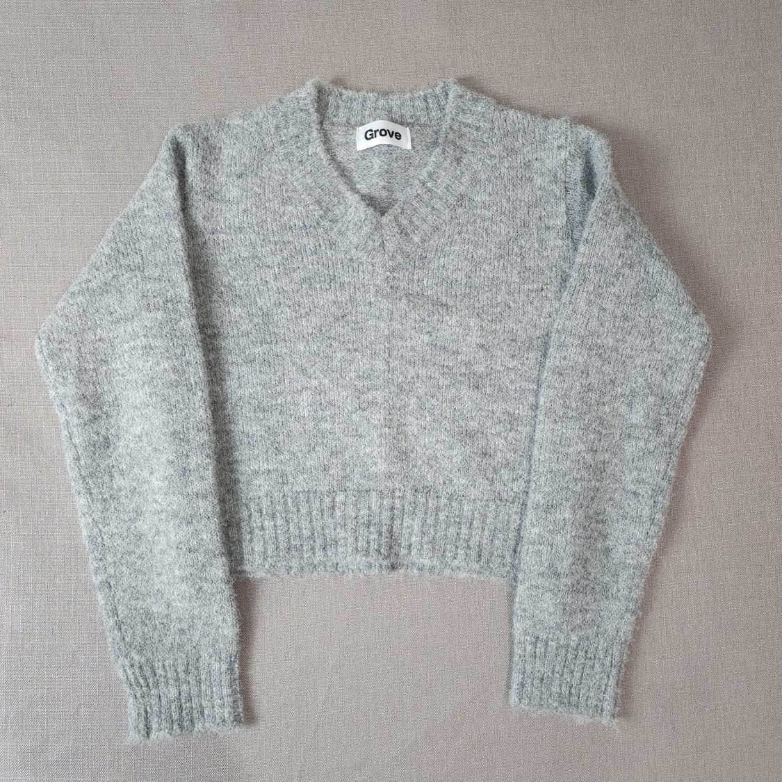 그로브 크롭 긴팔 니트 상품이미지3