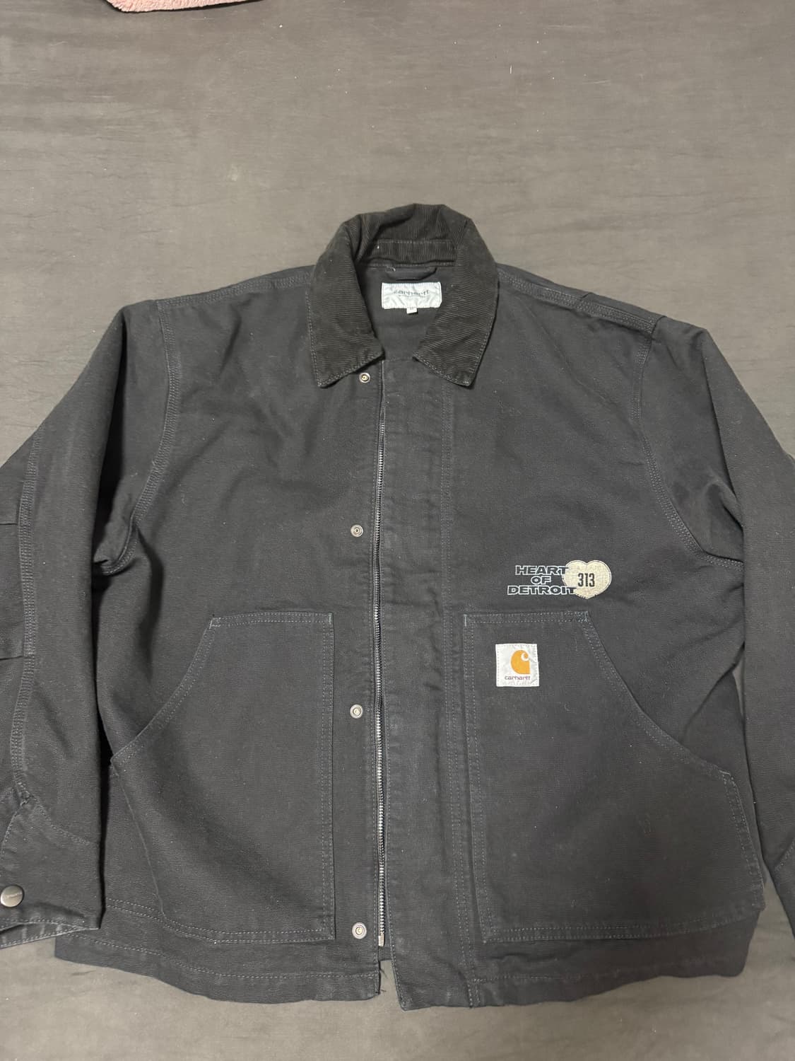 정품 4회착용 칼하트WIP 아르칸 아칸 그래픽 자켓 블랙 M 상품이미지2