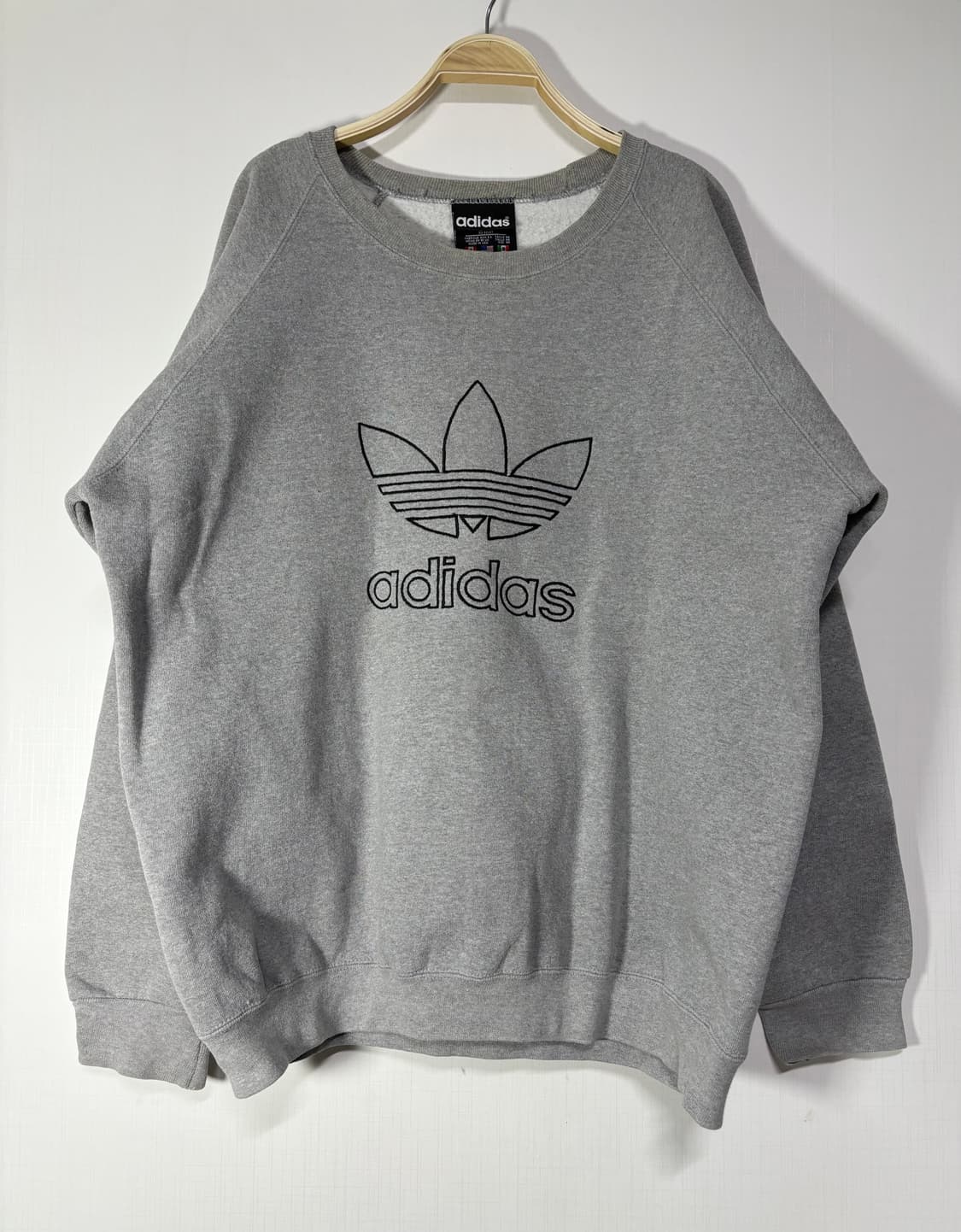 90s USA adidas 아디다스 빈티지 트레포일 스웻셔츠 빈티지 상품이미지2