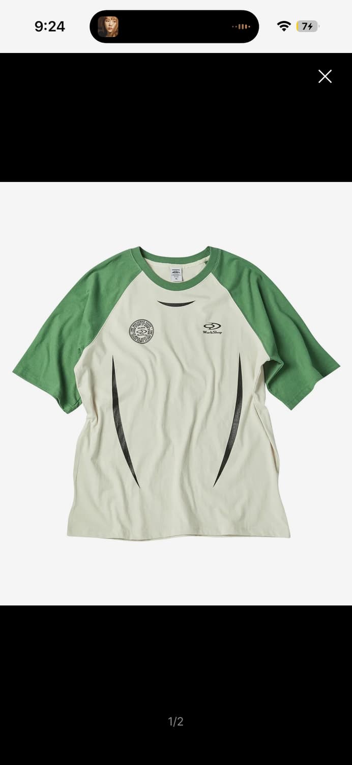 트레블 웍스샵 반팔 티셔츠 그린 L사이드 상품이미지1