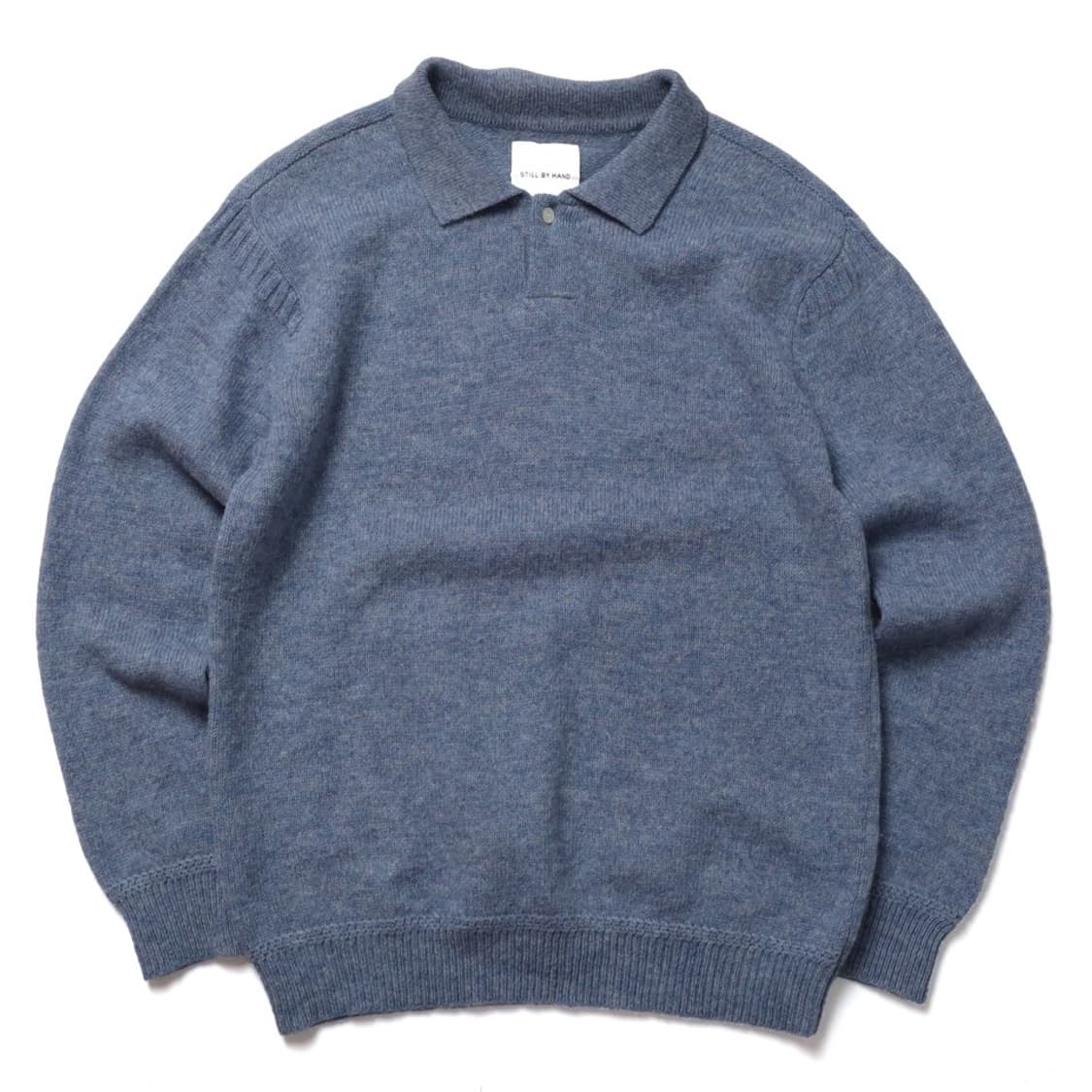 Still By Hand Wool Polo Long Sleeve   상품이미지1