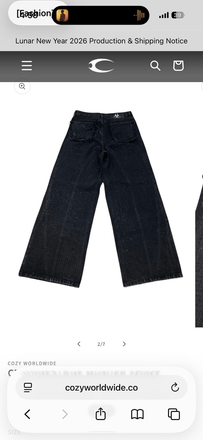 COZY WORLD WIDE (CZ RHINESTONE WASHED J) 상품이미지2