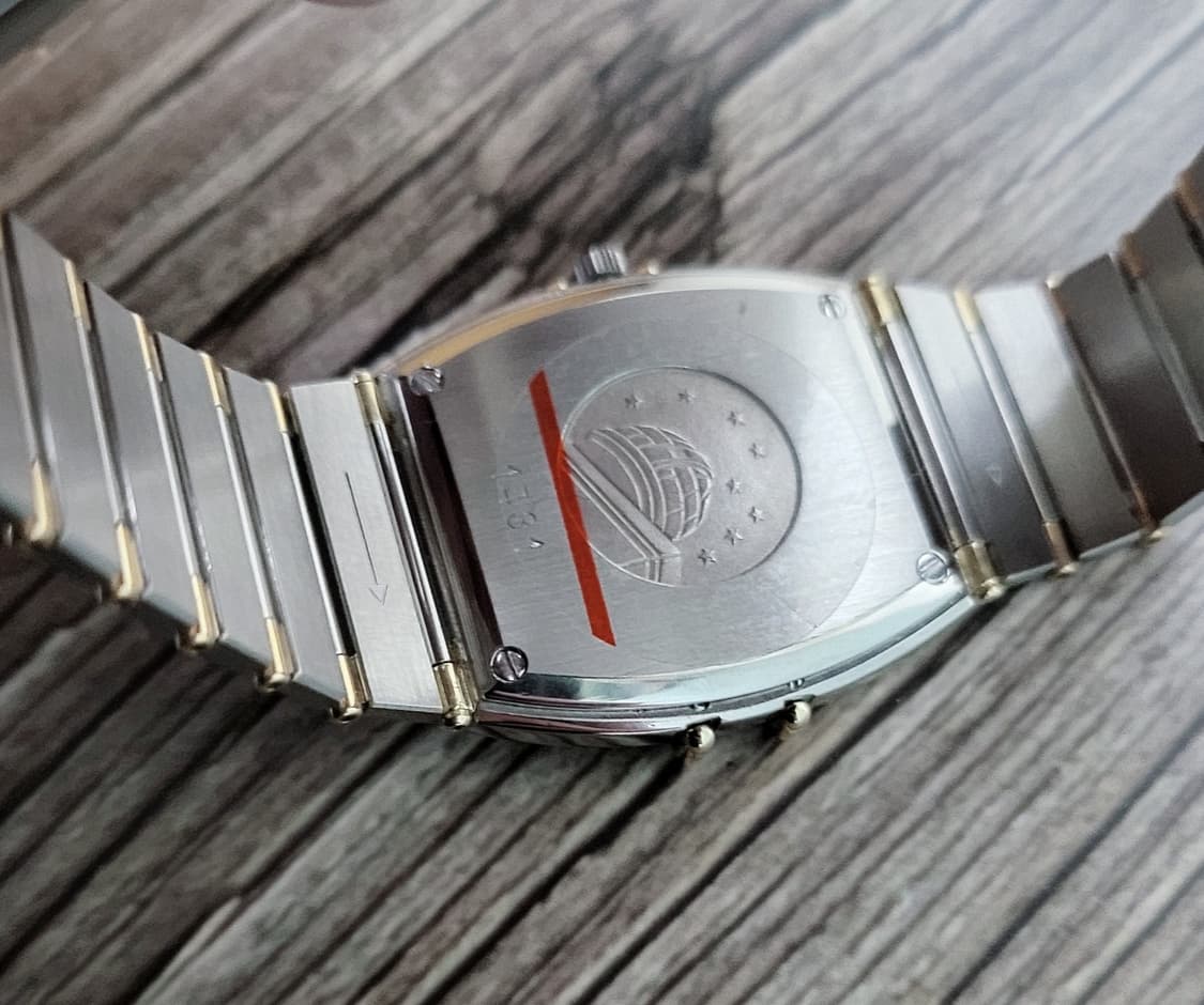 정품 오메가 컨스틸레이션 남여공용 18k 콤비 하프바 쿼츠시계 상품이미지8