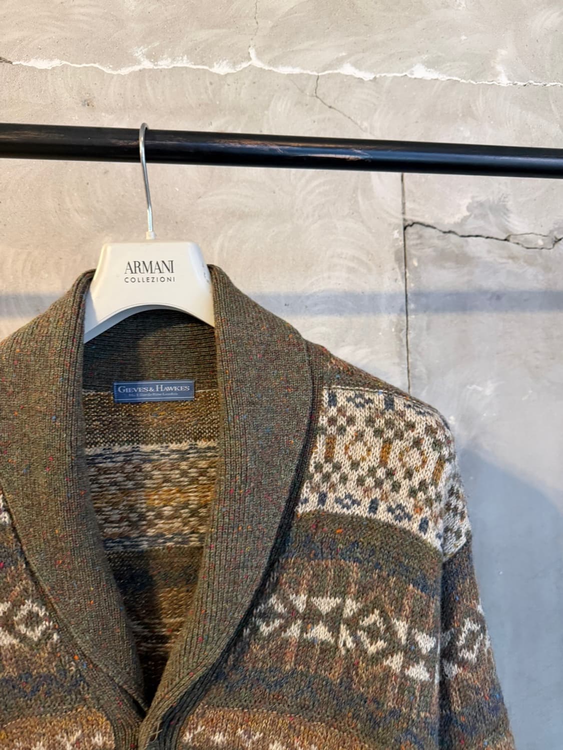 기브스앤호크스 페어아일 숄칼라 가디건 100 상품이미지2