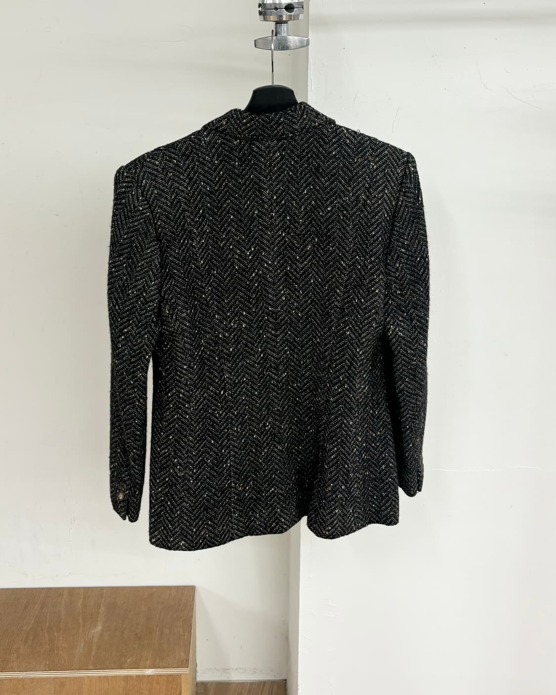 셀린느 블랙 헤링본 트위드 블레이저 자켓 상품이미지6