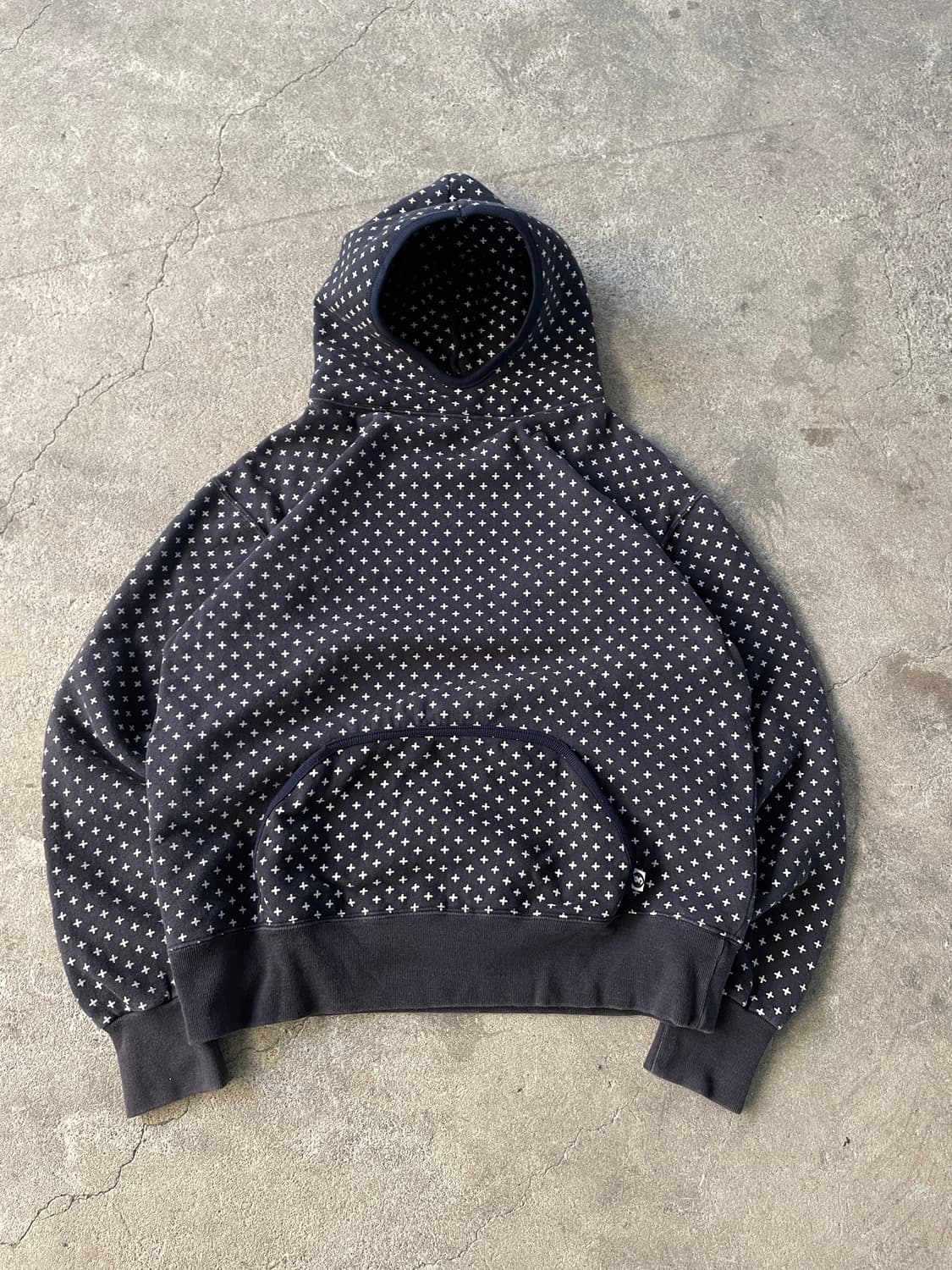 00s goodenough sashiko navy hoodie 상품이미지3