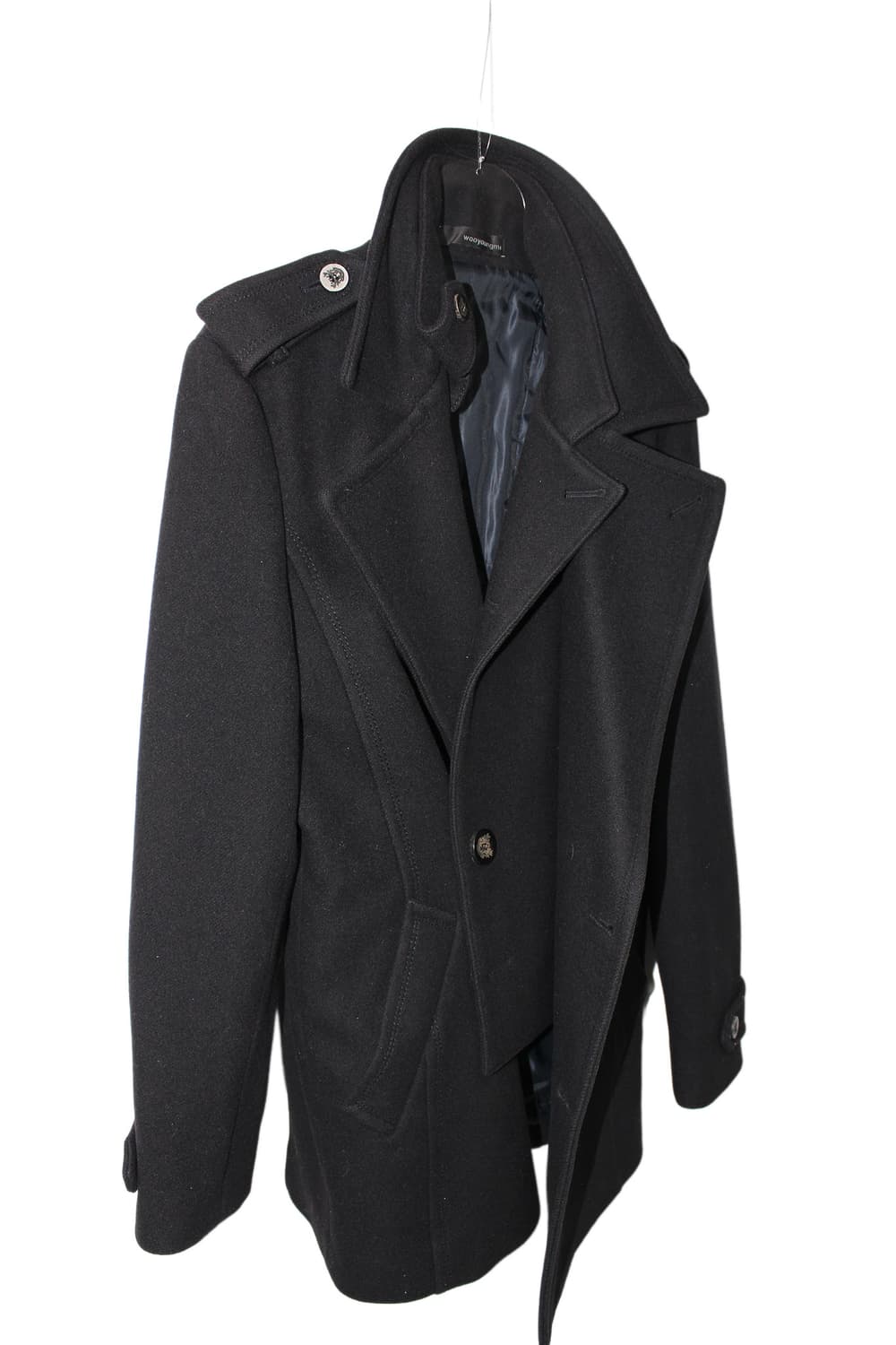 우영미 솔리드옴므 비대칭 사선 코트 상품이미지7