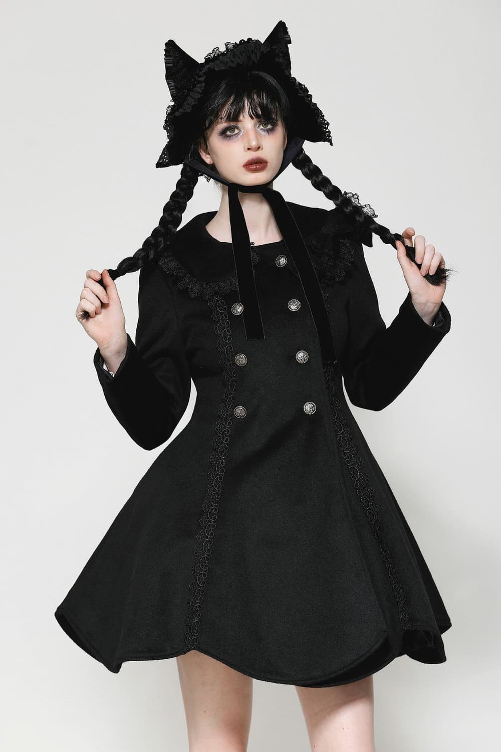 Dark In Love Velvet cat ear bonnet 상품이미지1