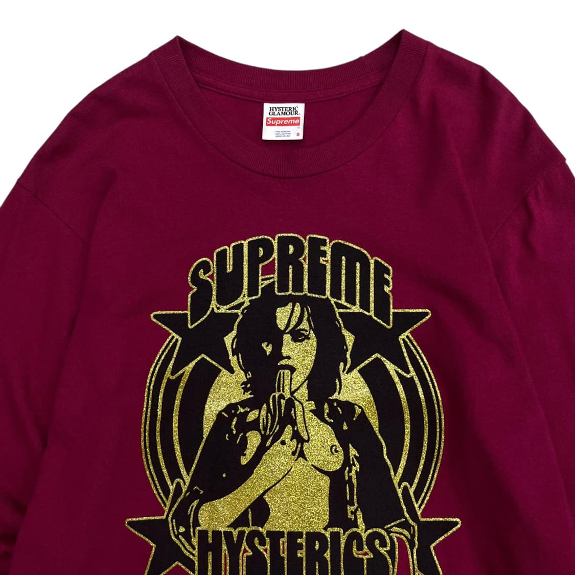 히스테릭글래머 x 슈프림 펑크맛 프린팅 와인 롱슬리브 S 상품이미지5