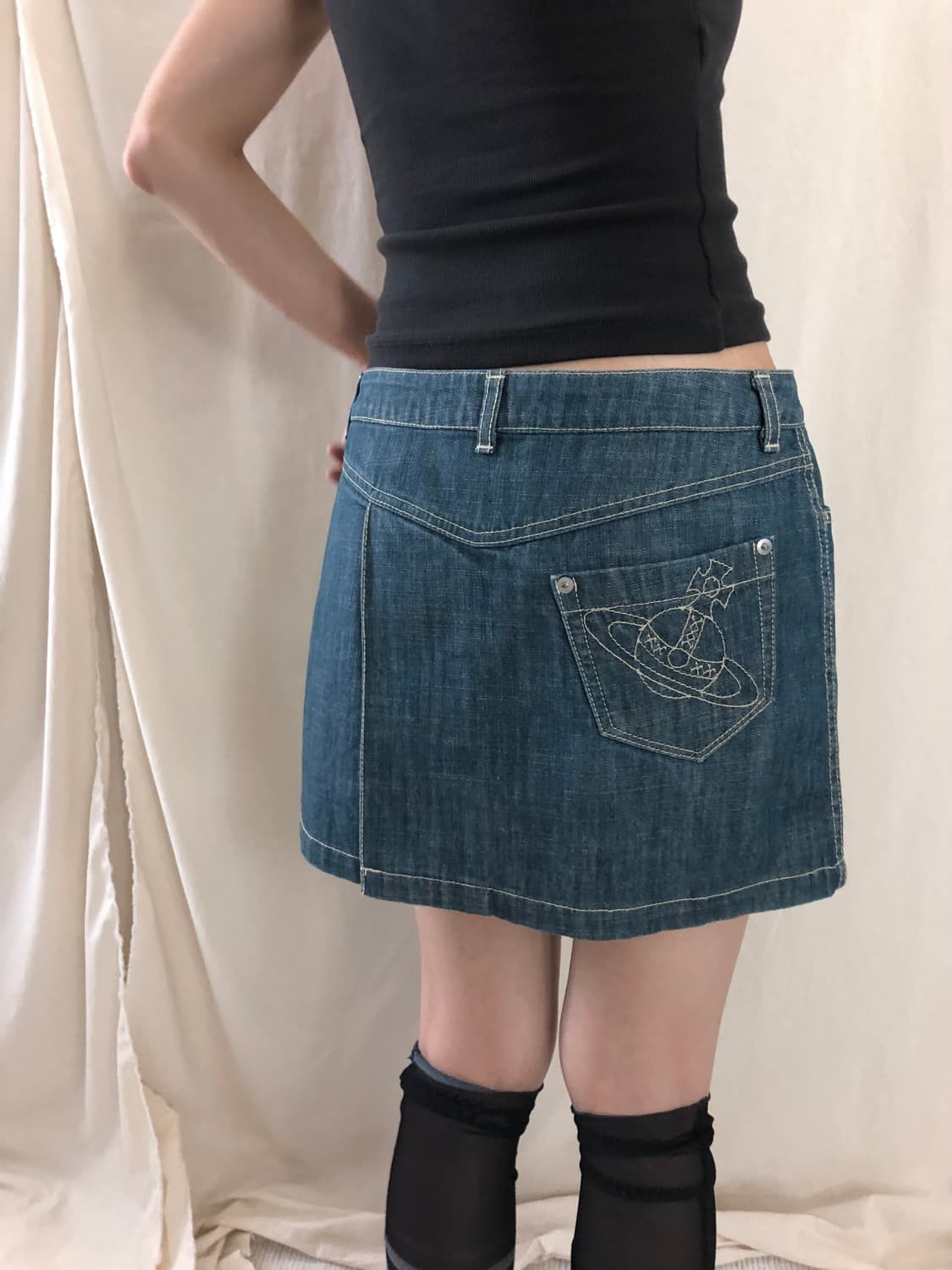 Vivienne Westwood 레드라벨 데님 스커트 상품이미지1