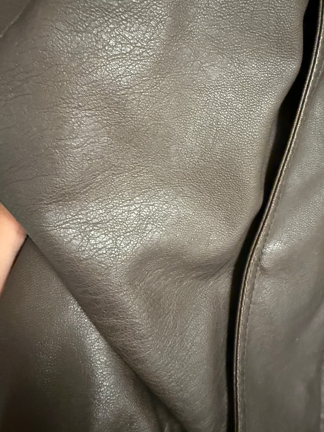 VTWO 브라운 레더 무스탕 자켓 105-110 상품이미지4