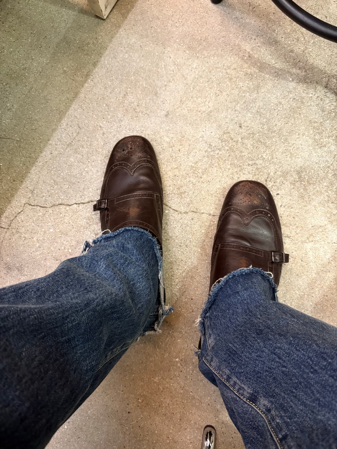 프라다 컬랩스 더블몽크 뮬 25ss 다크브라운 8.5 풀박 상품이미지8