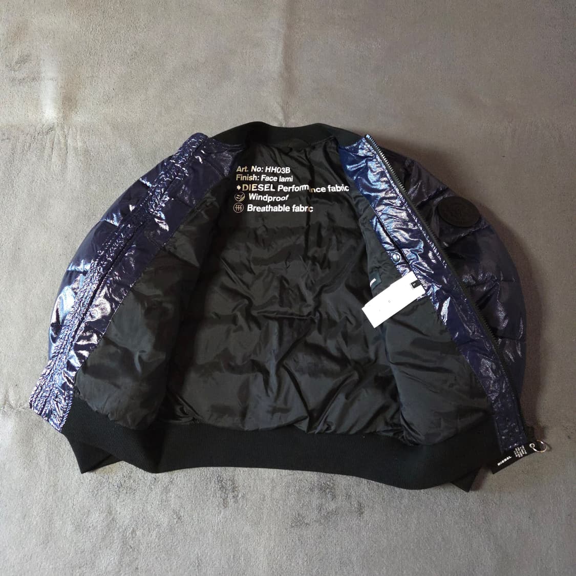 디젤 글로시 유광 봄버 패딩 자켓 L 105-110 상품이미지8