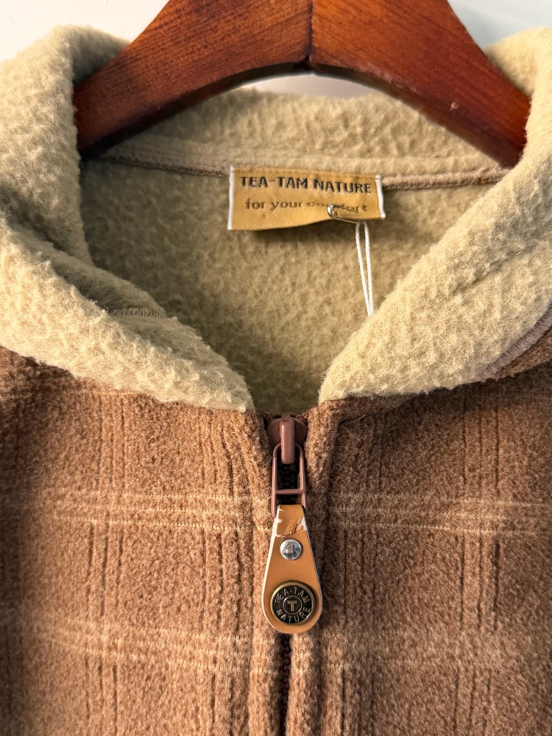 일본빈티지 브라운 플리스 후드 자켓 점퍼 상품이미지5