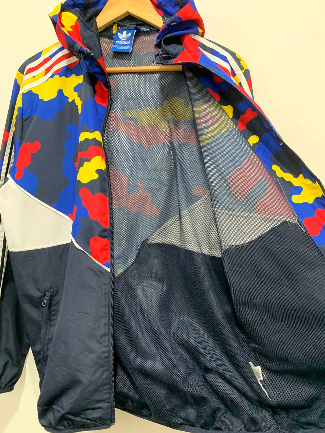 (빈티지)Adidas 아디다스 빅 트레포일 멀티 카모 윈드브레이커 상품이미지7