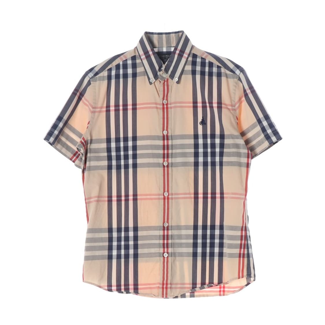 빈폴 슬림핏 클래식 체크 반팔셔츠 M 상품이미지1