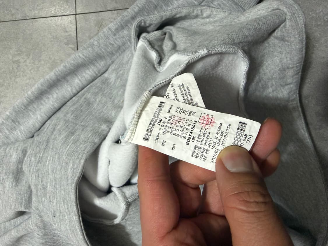 빈폴 안감 기모  그레이 스웻셔츠  100size   상품이미지3