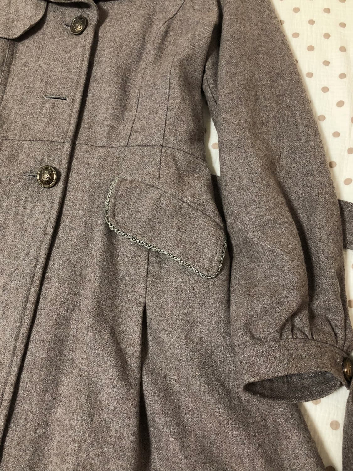 빈티지 엑시즈팜 코코아 라떼갸루 코트 상품이미지6