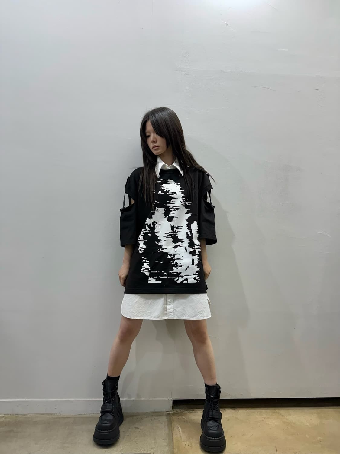 미야시타 타카히로 더 솔로이스트 22S/S 레이버 셔츠 롱 슬리브 상품이미지2