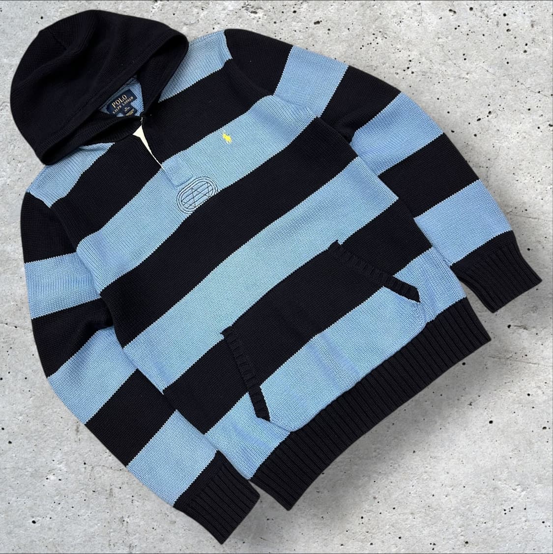 [XL] 폴로 랄프로렌 스트라이프 후드 니트 B187 상품이미지1