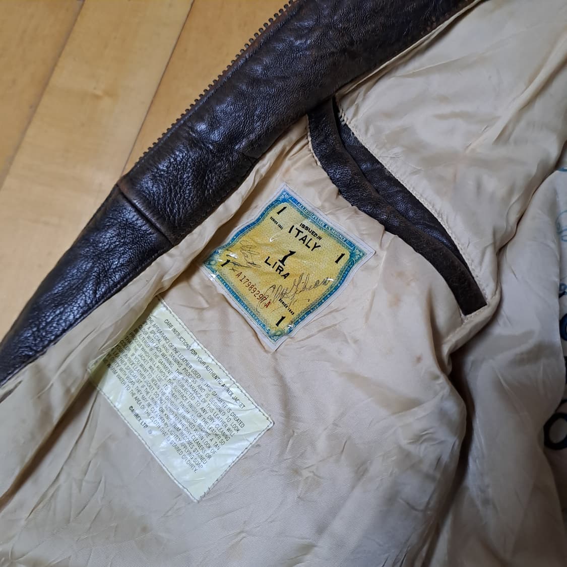 (택포) 아비렉스 A-2 빈티지 가죽 자켓 XL B426 상품이미지9