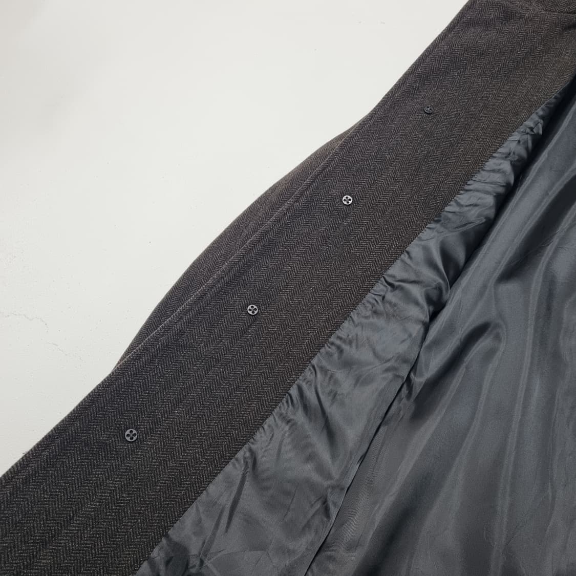 빈티지 에디바우어 헤링본 오버사이즈 코트 - L 상품이미지8