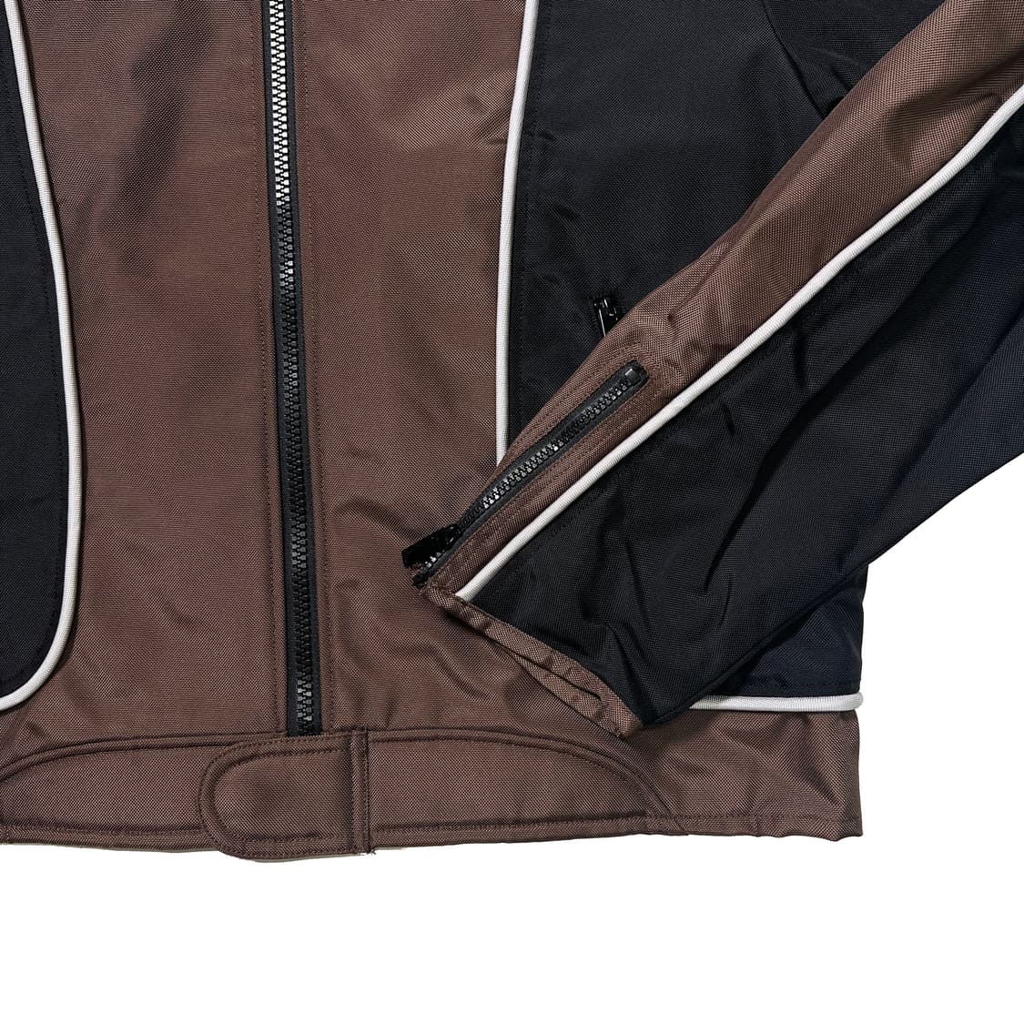 디젤 J-블링크 컬러블록 나일론 바이커 자켓 블랙 브라운 (XXL) 상품이미지4