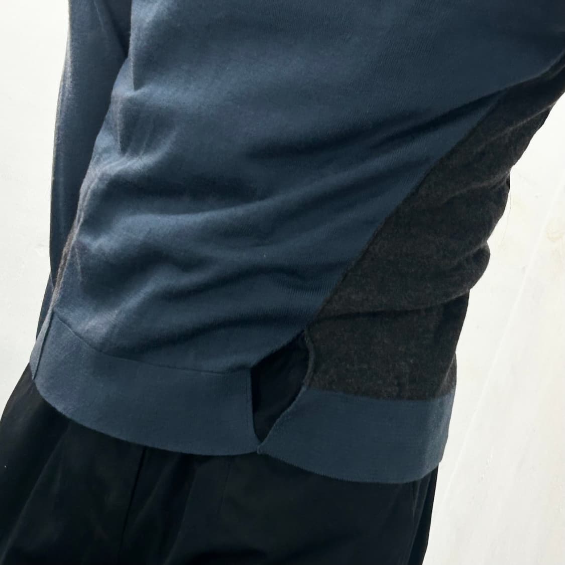 우영미 투톤 니트 상품이미지4