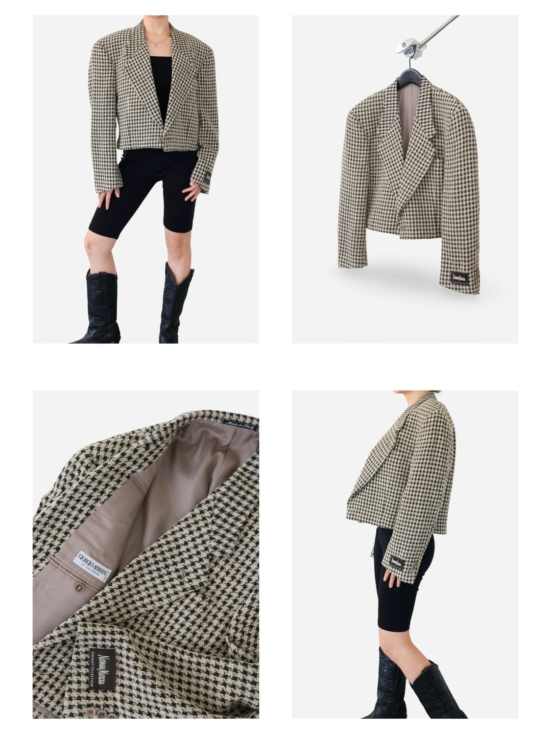 Armani Houndstooth Cropped Blazer 상품이미지1