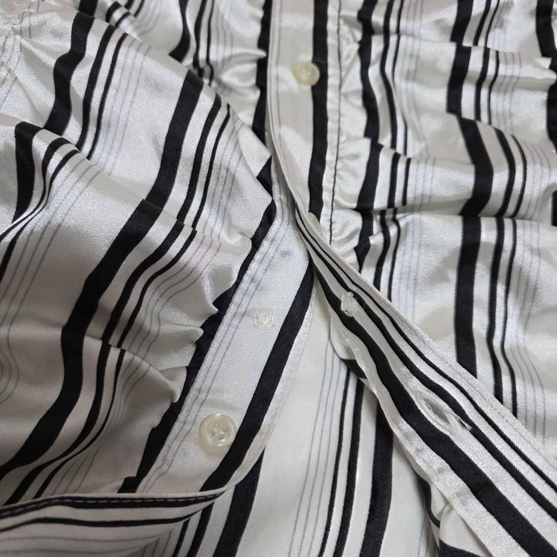 빈티지 스프라이트 실버 셔링 새틴 오네갸루 셔츠 펑크 공겜여주 긱시크 상품이미지7