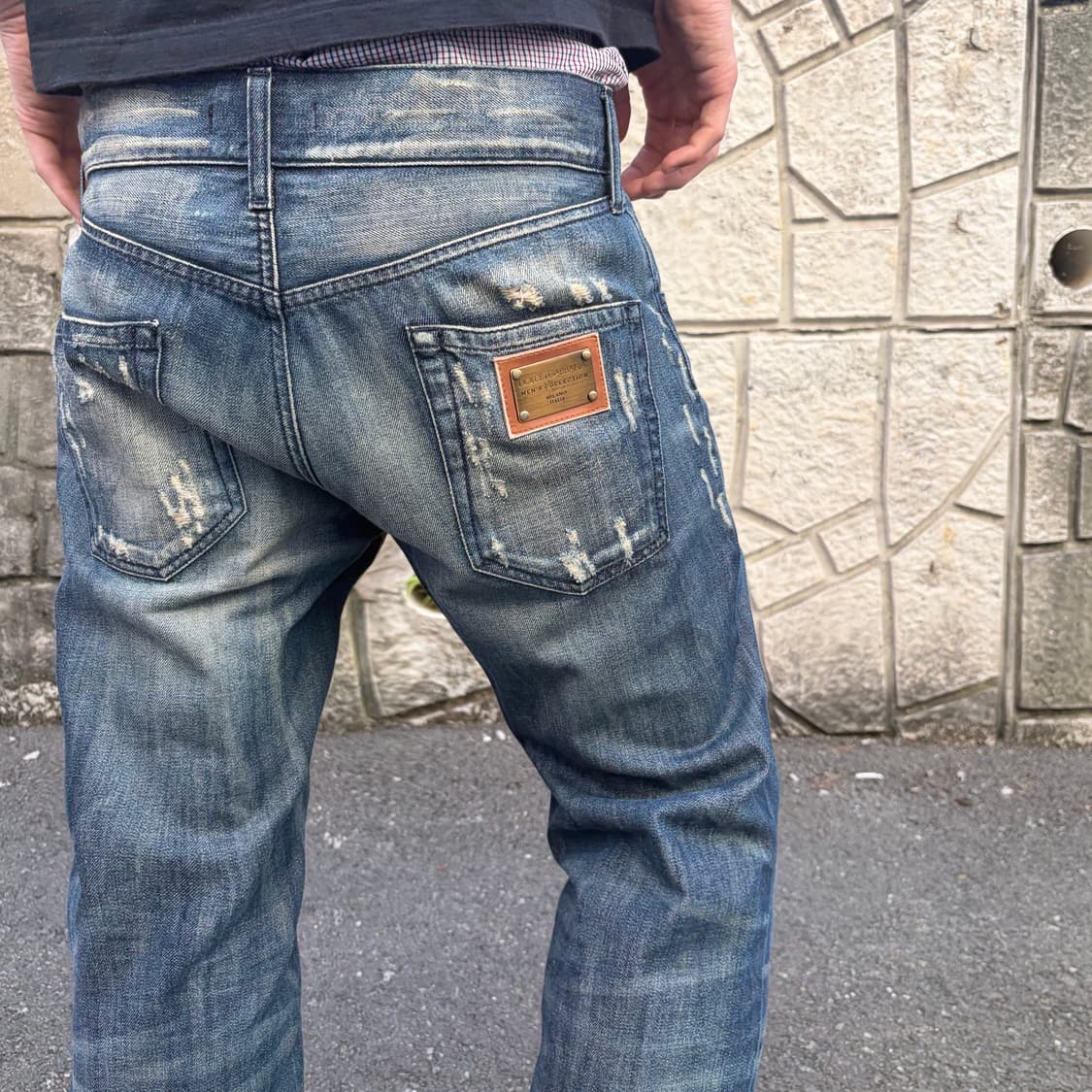 돌체앤가바나 디스트로이드 메탈 플레이트 데님 상품이미지3