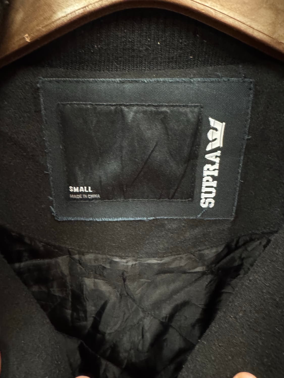 USA VINTAGE 울 바시티 자켓 전면 빅로고 포인투 레드 블랙 상품이미지7