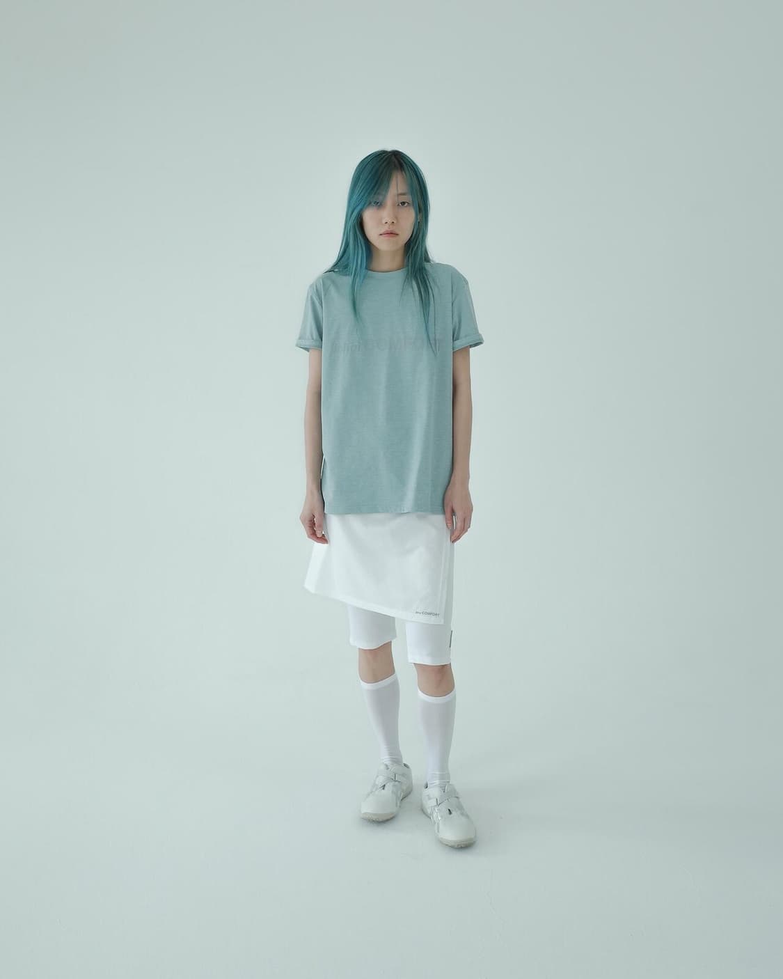 (새상품) 지초이컴포트 매쉬 랩스커트 화이트 팔아요 상품이미지3