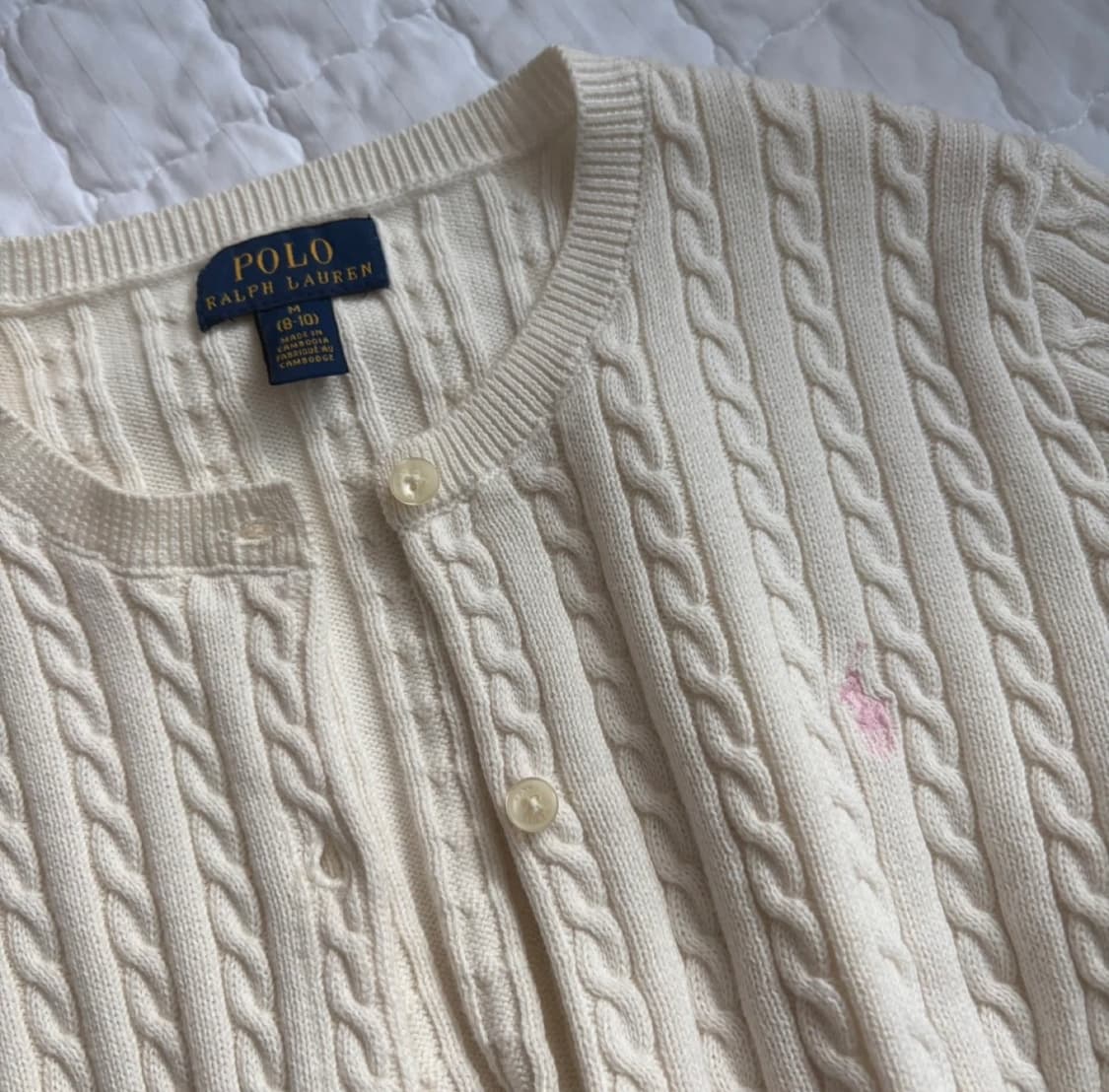 새상품 폴로 랄프로렌 케이블 니트 가디건 M (마른 44 추천) 상품이미지2