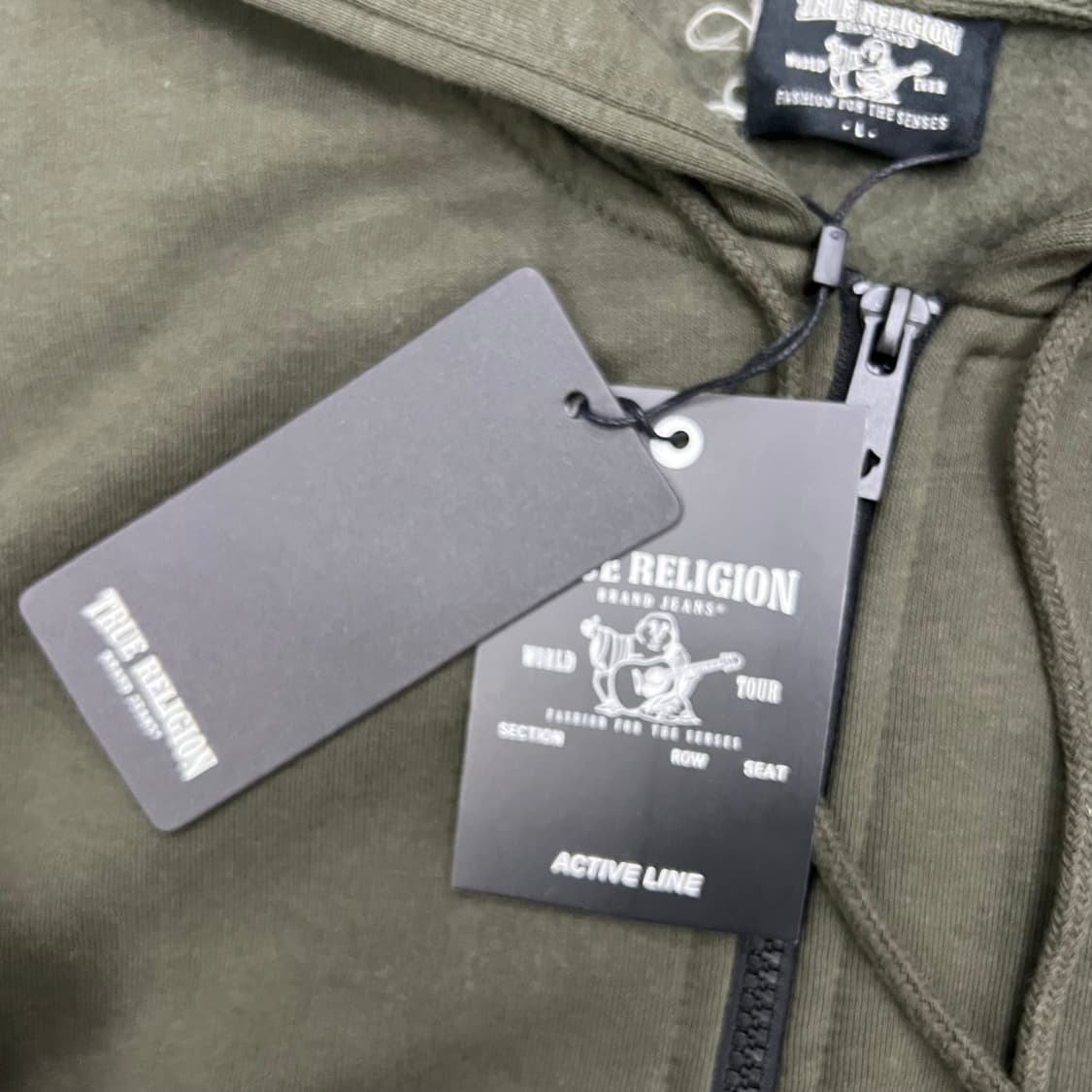 착샷O 트루릴리전 카키 후드집업 상품이미지3