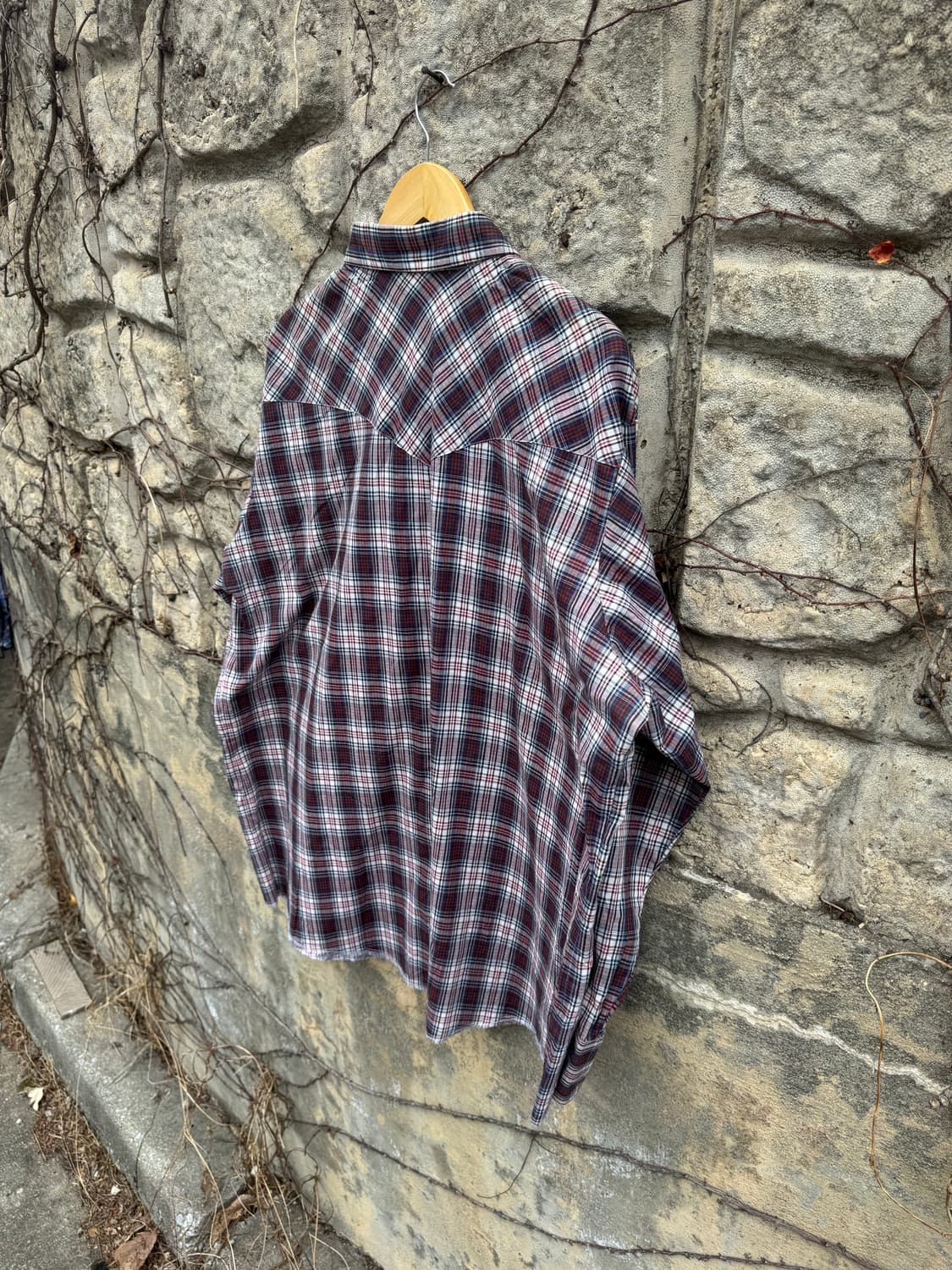 80~90s dale’s 빈티지 usa 체크 웨스턴 셔츠 2xl 상품이미지4